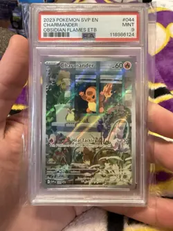 Pokemon TCG Charmander Obsidian Flames ETB PSA MINT 9 - Image 1