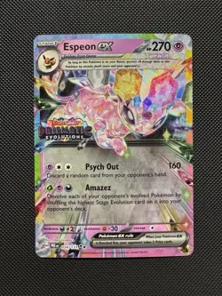 Pokemon TCG Espeon ex 034/131 (Prismatic Evolutions Stamped) Promo Near Mint - Image 1