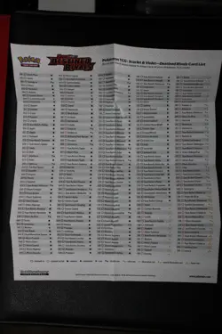 Pokemon Destined Rivals Build Battle Prerelease Box NM *BOX AND LIST ONLY* - Image 5