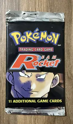 WOTC Pokemon TCG Team Rocket Pack SEALED Giovanni Art - Image 1