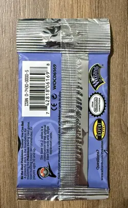 WOTC Pokemon Base Set 2 Raichu Art (SEALED) Booster Pack 2000 Long Crimp - Image 2