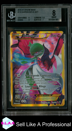 GUARDEVOIR POKEMON 116/114 2016 XY STEAM SIEGE SR GERMAN BGS 8 - Image 1