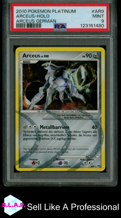 ARCEUS-HOLO POKEMON PLATINUM ARCEUS GERMAN 2010 AR9 PSA 9 - Image 1