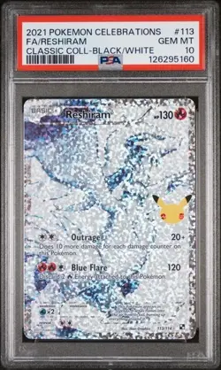 2021 Pokemon Celebrations Classic Collection Reshiram #113 PSA 10 - Image 1