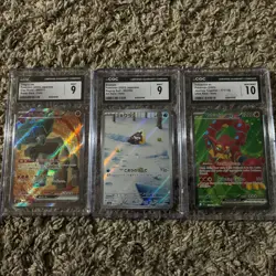 Pokemon TCG Mint Graded Lot Of 3 Mint English Japenese + Free Pokemon Pack - Image 1