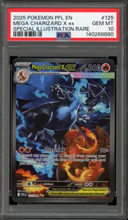 Pokemon Mega Charizard X ex Phantasmal Flames SIR #125 PSA 10 Gem Mint - Image 1