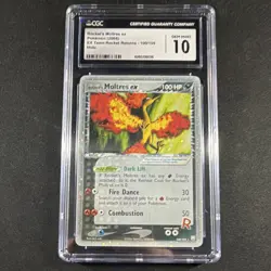 Rocket's Moltres ex Holo 2004 Pokemon EX Team Rocket Returns 100/109 CGC 10 - Image 1