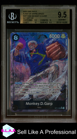 MONKEY D. GARP ALT ART ONE PIECE OP11-095 2025 A FIST OF DIVINE SPEED EN BGS 9,5 - Image 1