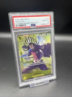 2024 One Piece Championship Finalist #102 Gedatsu PSA 10 GEM MINT - Image 1