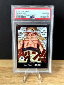One Piece Op08 Edward Newgate Don!! Card Alternate Art PSA 10 - Image 1