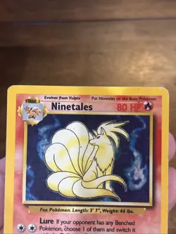 Pokemon Ninetales Holo Unlimited Rare TCG Card Base Set 12/102 Vintage Foil - Image 2