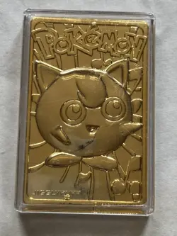 Pokemon Jigglypuff 23K Gold Plated Trading Card 1999 Burger King Limited Edition - Image 1