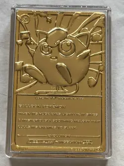 Pokemon Jigglypuff 23K Gold Plated Trading Card 1999 Burger King Limited Edition - Image 2