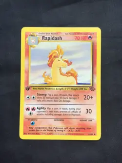 Pokemon Cards: Jungle 1st Edition Uncommon: Rapidash 44/64 - Image 1