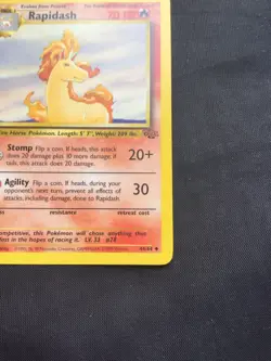 Pokemon Cards: Jungle 1st Edition Uncommon: Rapidash 44/64 - Image 4