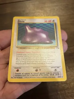 Pokemon Vintage Ditto Card Non Holo Rare 18/62 Fossil 1999 WOTC - Image 5