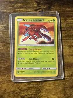 Pokemon TCG Shining Genesect Holographic Rare Card 9/73 Shining Legends - Image 1