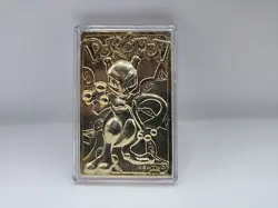 Vintage 1999 Burger King Pokemon 23k Gold Plated Mewtwo Collectible Card JRV - Image 1