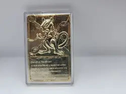 Vintage 1999 Burger King Pokemon 23k Gold Plated Mewtwo Collectible Card JRV - Image 2