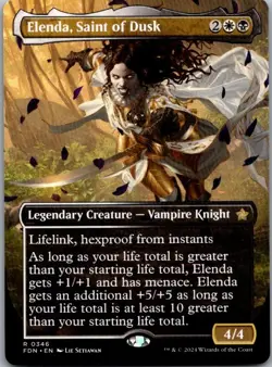 Elenda, Saint of Dusk (Borderless) - Foundations (346) NM [FDN] - Image 1