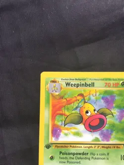 Pokemon Cards: Jungle 1st Edition Uncommon: Weepinbell 48/64 - Image 2