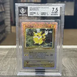 Pikachu Reverse Holo Pokemon BGS 7.5 Legendary Collection #86 2002 - Image 1