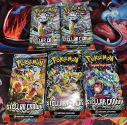 Pokemon 5 Stellar Crown Booster Packs - English - Image 1