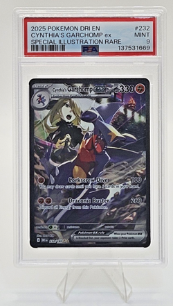 2025 POKEMON DRI SPECIAL ILLUSTRATION RARE #232 CYNTHIA'S GARCHOMP EX PSA 9 - Image 1
