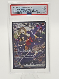2025 POKEMON DRI SPECIAL ILLUSTRATION RARE #232 CYNTHIA'S GARCHOMP EX PSA 9 - Image 3