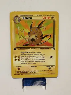Raichu (29/62) Regular Rare 1st Edition Pokemon Fossil LP- - Image 1