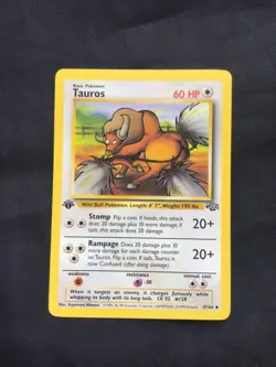 Pokemon Cards: Jungle 1st Edition Uncommon: Tauros 47/64 - Image 1