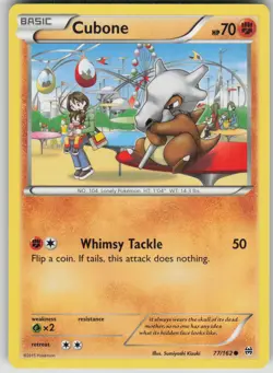 Pokemon TCG Cubone Common XY - BREAKthrough 77/162 - Image 1