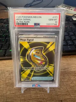 2025 Pokemon Mega Evolution Mega Signal #171 Ultra Rare PSA 10 - Image 1