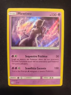 Carta Pokemon PSA PROMO FILM MEWTWO 12/18 HOLO SET DETECTIVE PIKACHU ITA 2019 Ex - Image 2