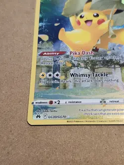 Pikachu GG30/GG70 Galarian Gallery Holo Pokemon 2023 Crown Zenith NM - Image 3
