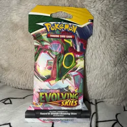 2021 Pokemon Evolving Skies Sleeved Booster Pack Factory Sealed Rayquaza Art - Image 1