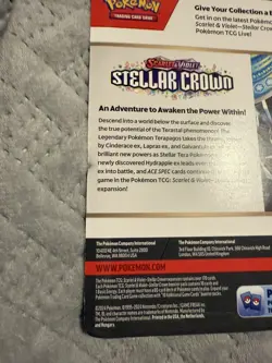 Pokemon TCG Stellar Crown Half Booster Box & triple blister bundle - damage seal - Image 2