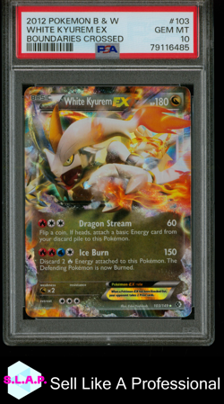WHITE KYUREM EX POKEMON BLACK & WHITE BOUNDARIES CROSSED 2012 103 PSA 10 - Image 1
