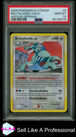 BRUTALANDA-HOLO POKEMON PLATINUM ARCEUS GERMAN 2010 8 PSA 10 - Image 1