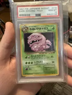 Pokemon Dark Weezing Team Rocket Japanese Holo Rare #110 PSA 10 Gem Mint - New # - Image 1