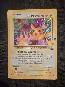 Celebrations Birthday Pikachu #24 Pokemon TCG - Image 1