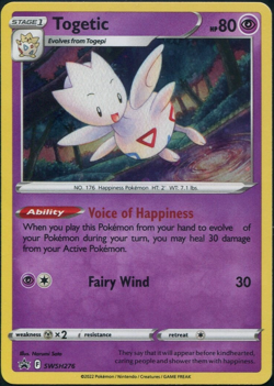 Togetic Black Star Promo Cosmos Holo - SWSH276 - Sword & Shield Pokemon 2022 - Image 1