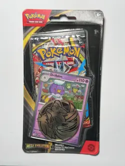Pokemon Mega Evolution Factory Sealed Blister Booster Pack Drifblim w/ Coin 820650853319 - Image 1