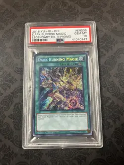 YuGiOh! LDK2 Dark Burning Magic SECRET RARE PSA 10 GEM LIMITED ED. #ENS05 - Image 1