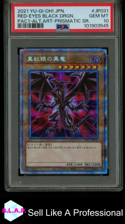 RED-EYES BLACK DRGN. YU-GI-OH! JAP PAC1-PRISMATIC SR. 2021 JP031 PSA 10 - Image 1