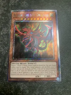 Yu-Gi-Oh! TCG Slifer the Sky Dragon RA04-EN117 Platinum Secret Rare NM - Image 1