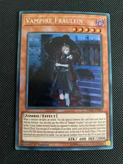 Yugioh! Vampire Fraulein DASA-EN003 Secret Rare 1st Edition - Image 1