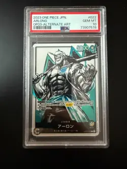 ONE PIECE - OP 03 - JP - PSA 10 Pillars of Strength Arlang OP03-022 Leader - Image 1