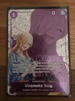 One Piece Vinsmoke Sora OP12-62 2026 English Winner Card Near Mint - Image 1