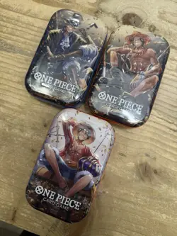 One Piece Tin Pack Set Vol 2 Set of 3 | TS-02 OP-13 | Factory Sealed | Bandai - Image 1